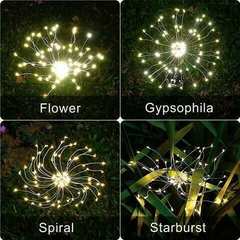 Waterproof Solar Garden Fireworks Lamp